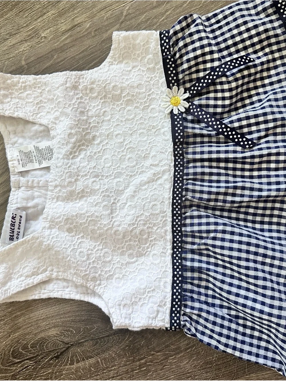 Navy & White Daisy Polka Dot Girls' Dresses - Cute Summer Sundress